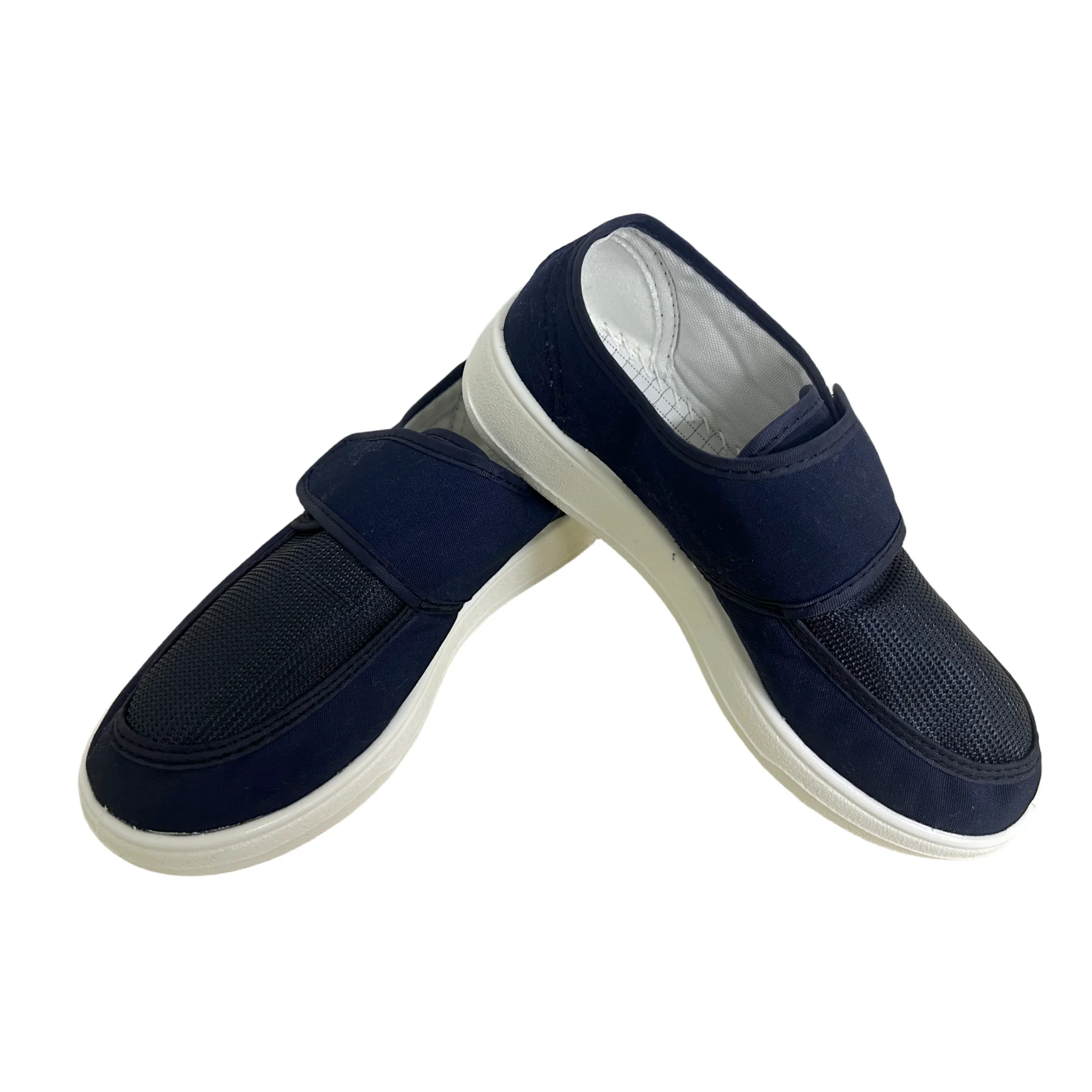 Wholesale Discount Blue Dust-Free Workshop breathable Antistatic anti slip sole High Quality Cleanroom Safety Esd Mesh Pu Shoe