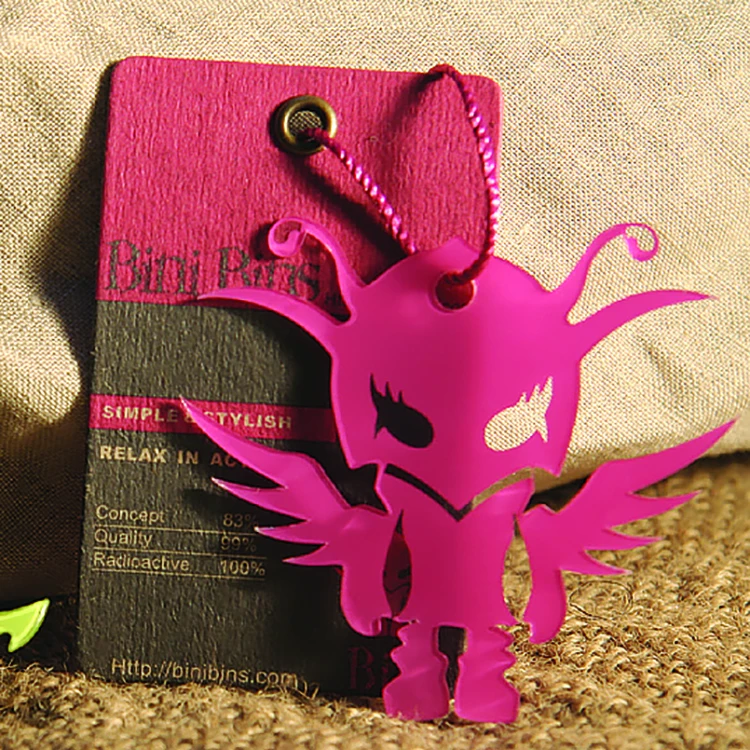 Custom Fashionable Design Special Hang Tag Girls Kids Die Cut Paper Bikini Swimwear Swing Hang Tags Custom Logo Label Tag