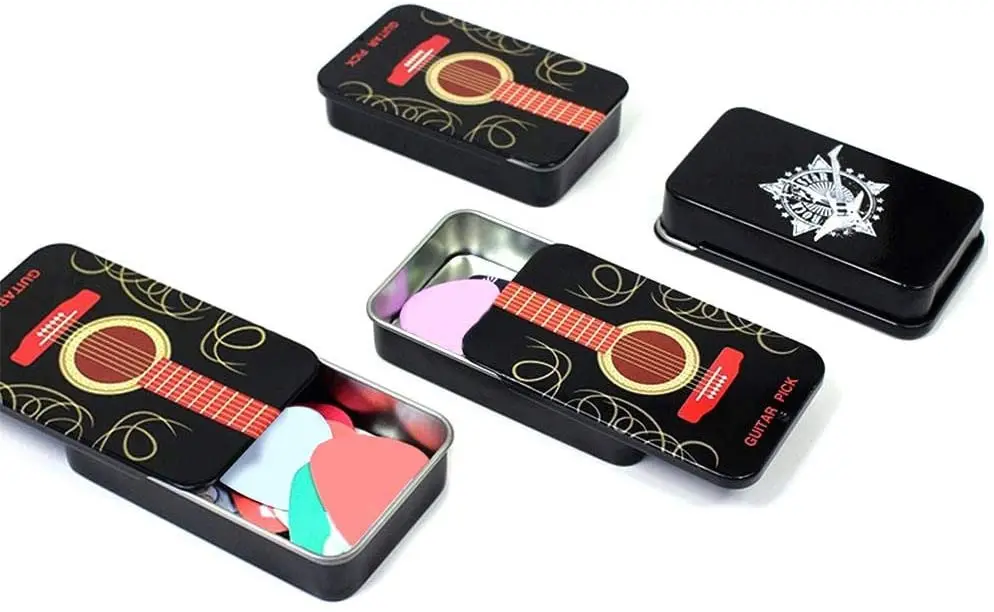 slide tin box manufacturer supplier guitar picks container gift and promotional packaging box tobacco cigarette tin box