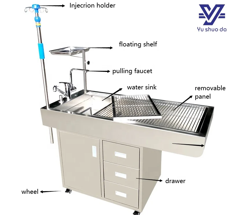 Popular design pet hospital use veterinary surgical instruments animal operating table
