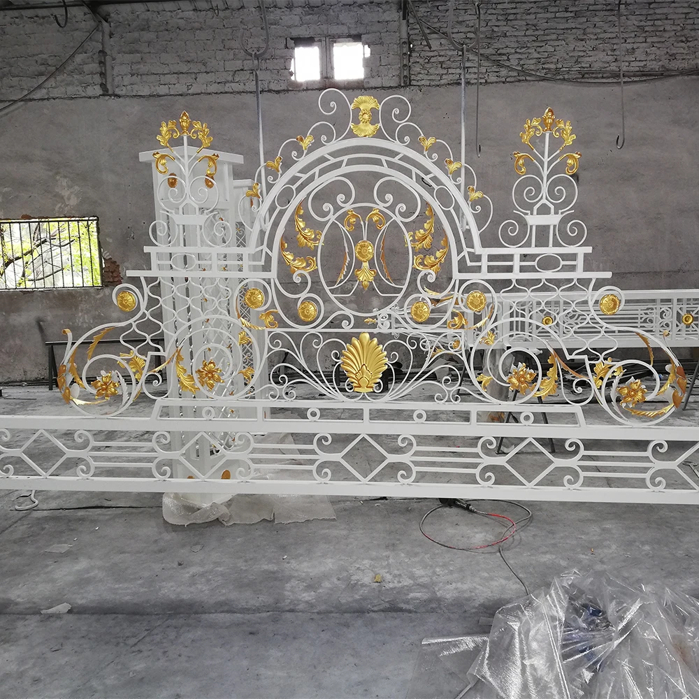 Free Design Courtyard Wrought Iron Luxury Design Cantilever Gate Entrance Gates Design
