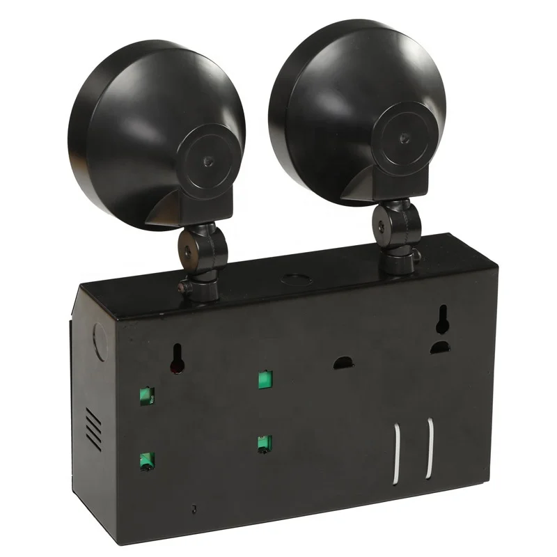 Wall Mounted Battery Operation Rechargeable Twin Spot Emergency Lights