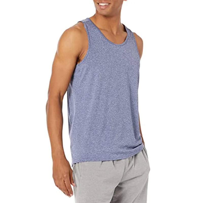 
China supplier customize sports fitness men tank top custom made vest tank top men singlet casual 