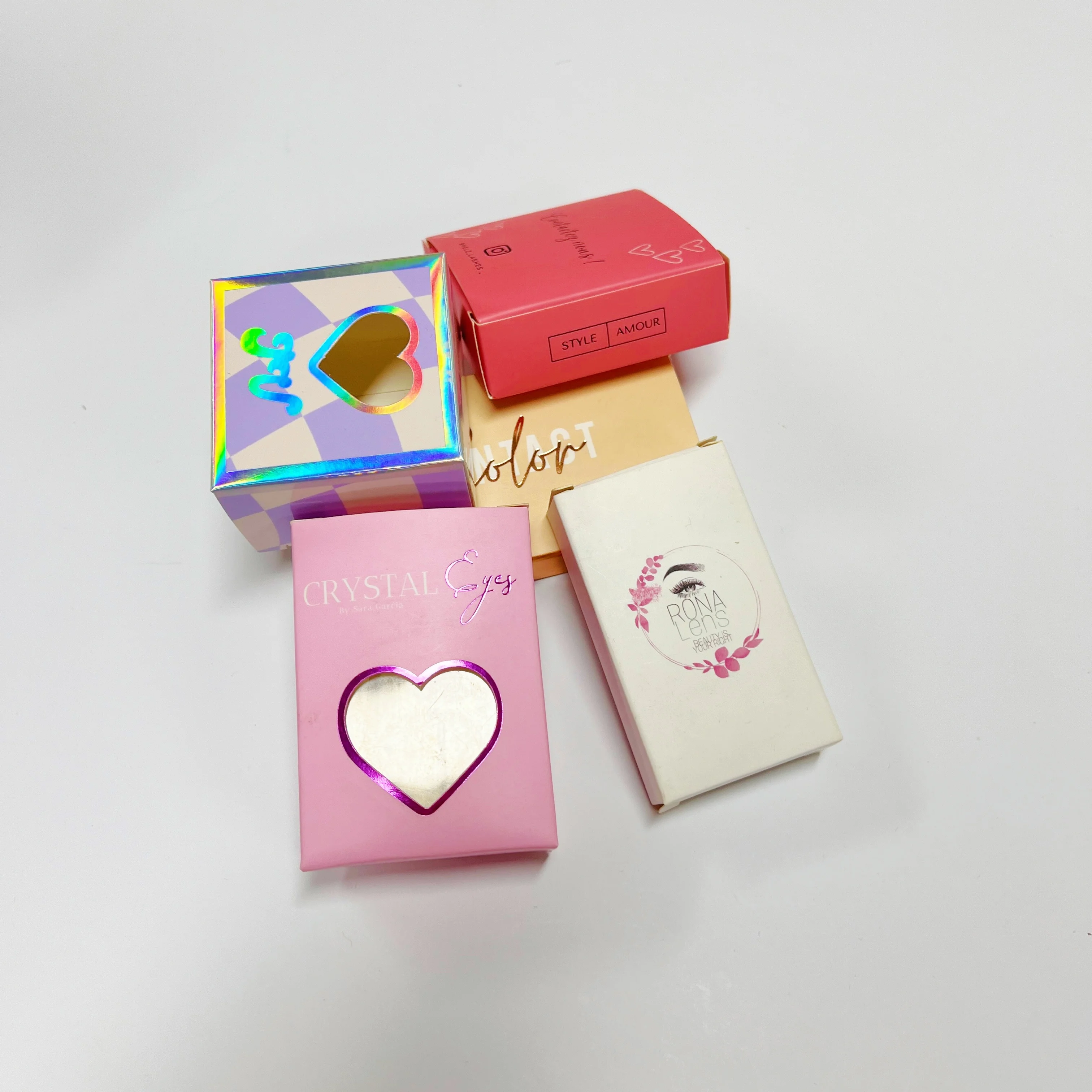 New Design Hot Sale contact lenses case box wholesale Colored Contact Lenses Box