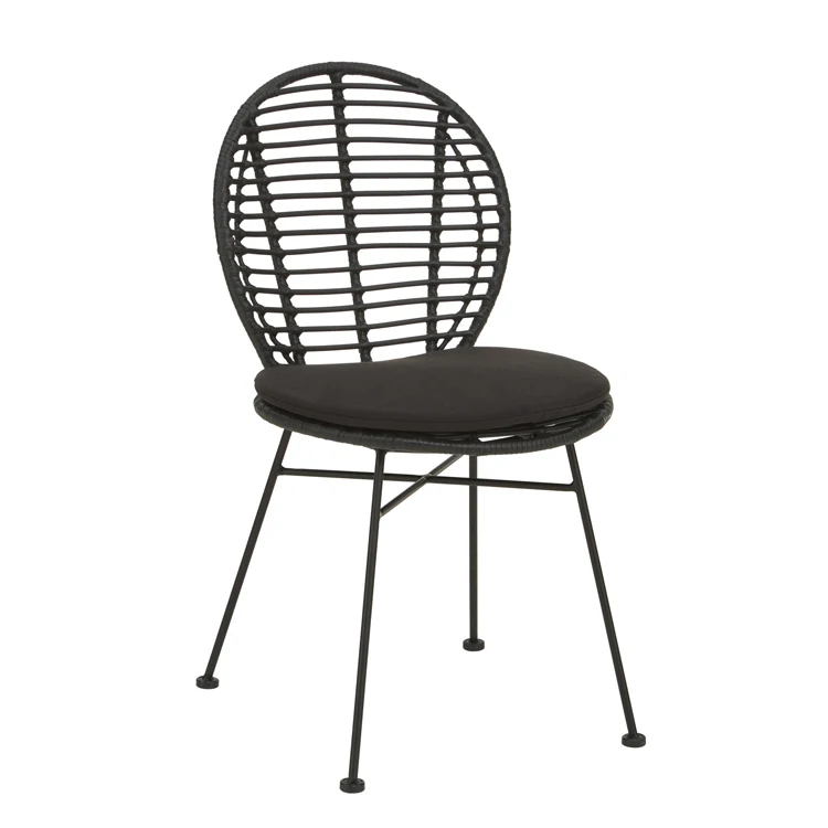 Плетеный плетеный стул из ротанга для сада, улицы, гостиницы