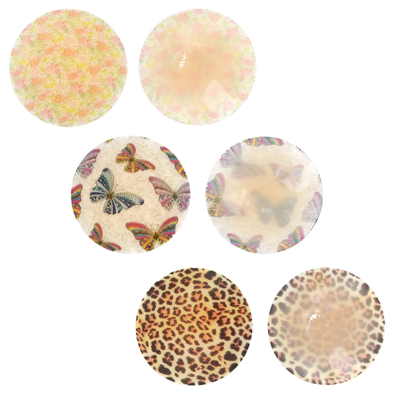 Reusable Invisible Pattern Silicone Nipple Cover Self Adhesive Breast Chest Bra Lift Pasties Pad Mat Stickers for Woman