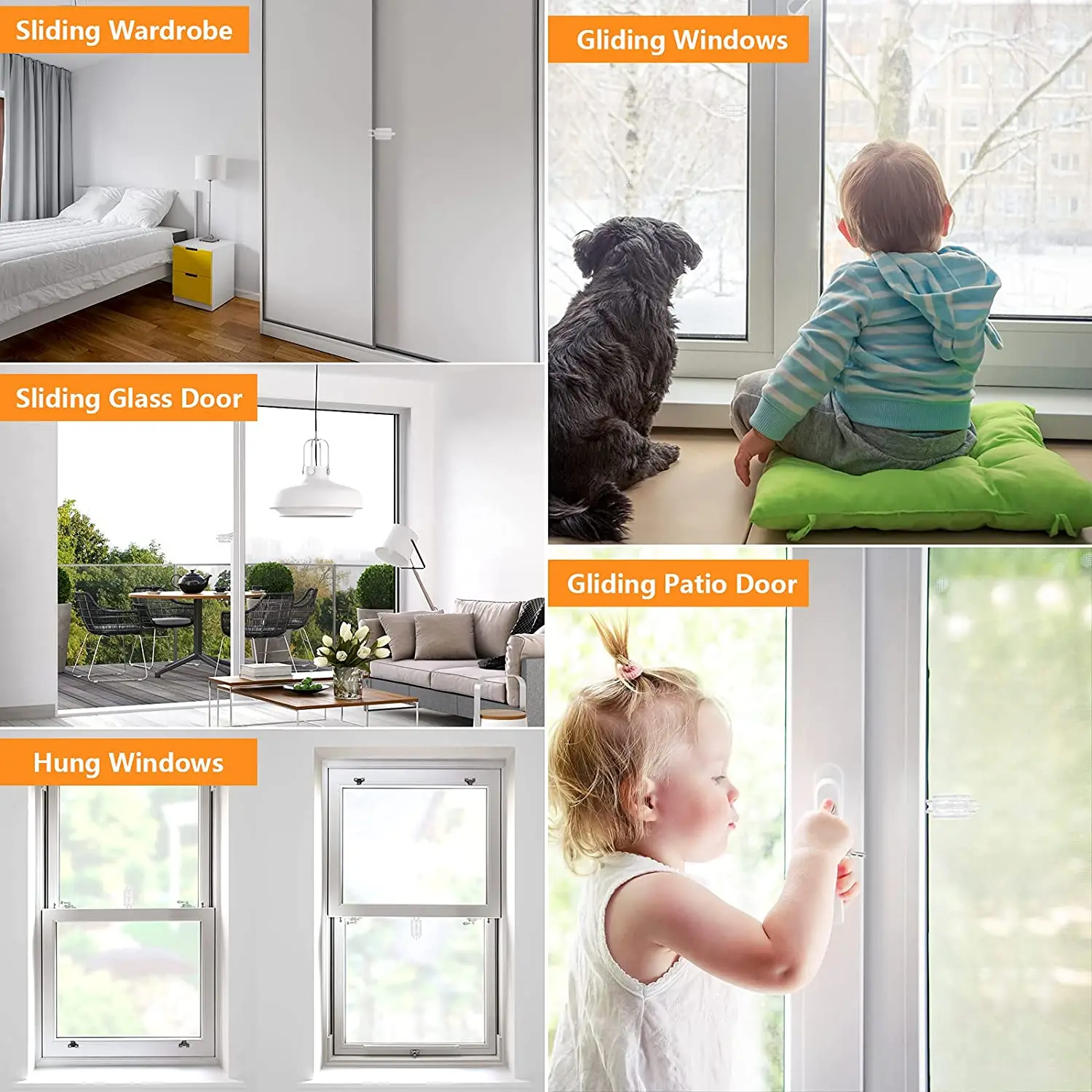Multifunction Folding Child Proofing Safety Products Baby Furniture Sliding Glass Door Window Lock