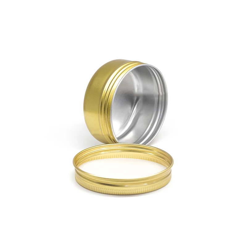 Aluminium Gold Tin with Screw Top Lid Rose Gold Empty 250ml Metal Soap Box 8oz Candle Tin White Round Tin Case Black Jars