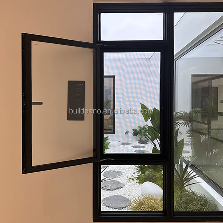 Thermal Break Aluminum double glazed tempered glass windows casement windows tilt & turn window