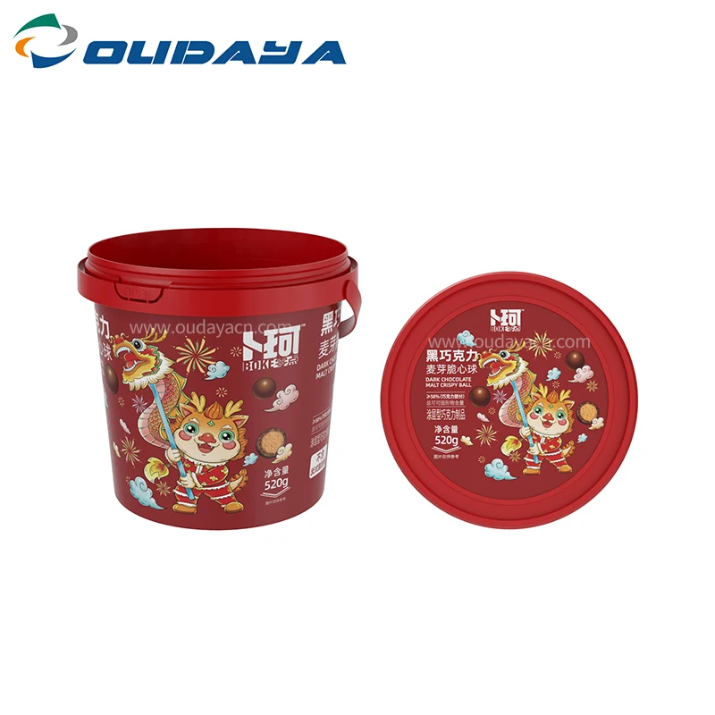Wholesale pp customization 1kg plastic barrel with lid handle