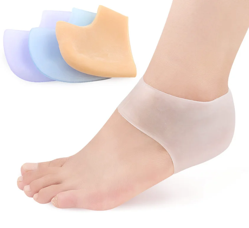 Silicone Gel Heel Sock Protector Cracked Heels Relief Protector