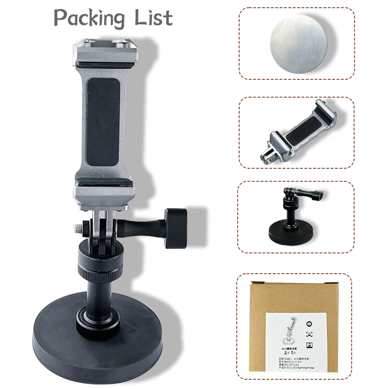 Rubber Coated Magnets,Magnetic Phone Holder Attracts Flat Metal Surface for Truck / Boat / Car / Gym / Forklift / Pole / Shelves