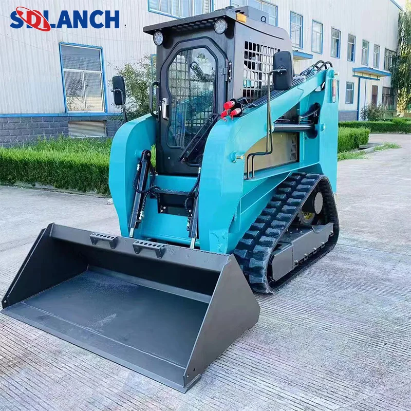 Earth-Moving Machinery Mini Skid Steer Track Loader With Attachments