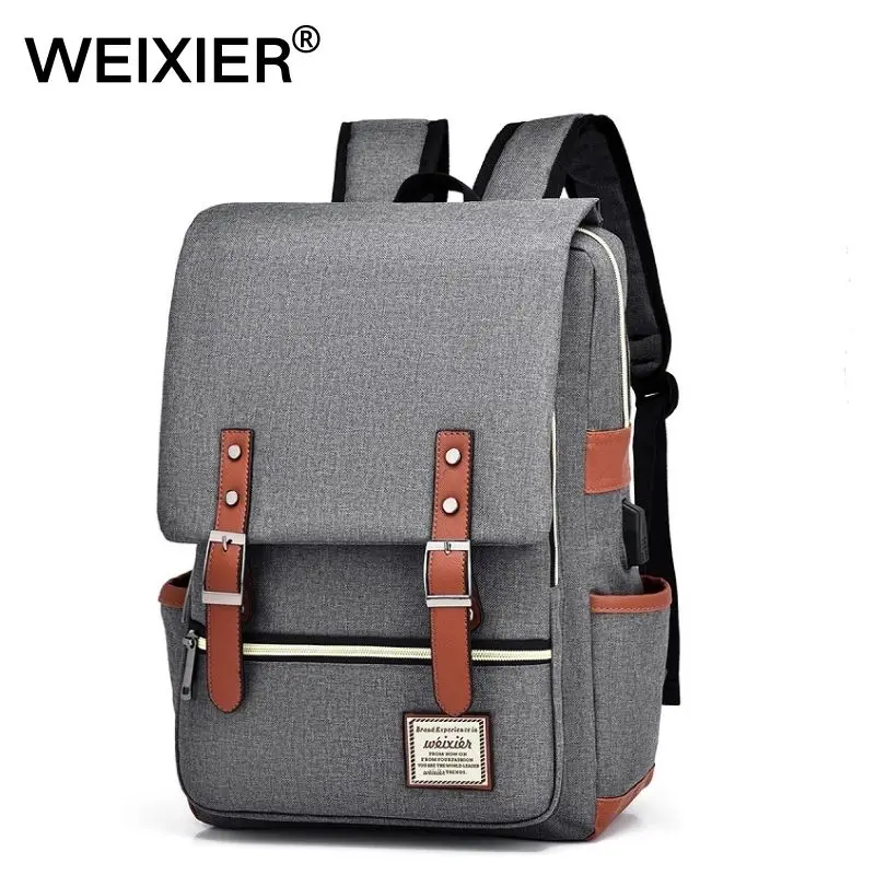 Модный Повседневный Легкий водонепроницаемый деловой рюкзак с USB-портом для зарядки портативный работы в офисе путешествий