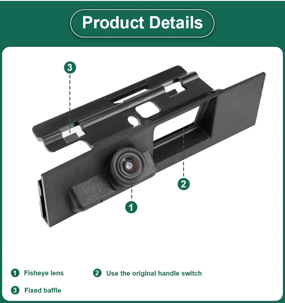 Backup Rear View Reverse AHD 1080P Vehicle Trunk Switch Handle Camera For Ford Mondeo MK3 MK4 MK5 S-Max 2014-2018 Cars