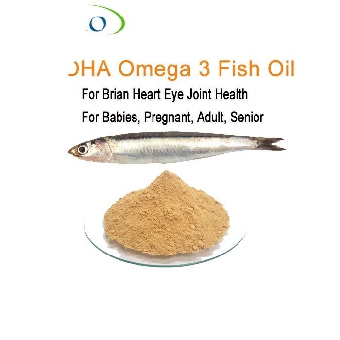 Omega 3 DHA fish oil power  Nature raw materials factory supplier