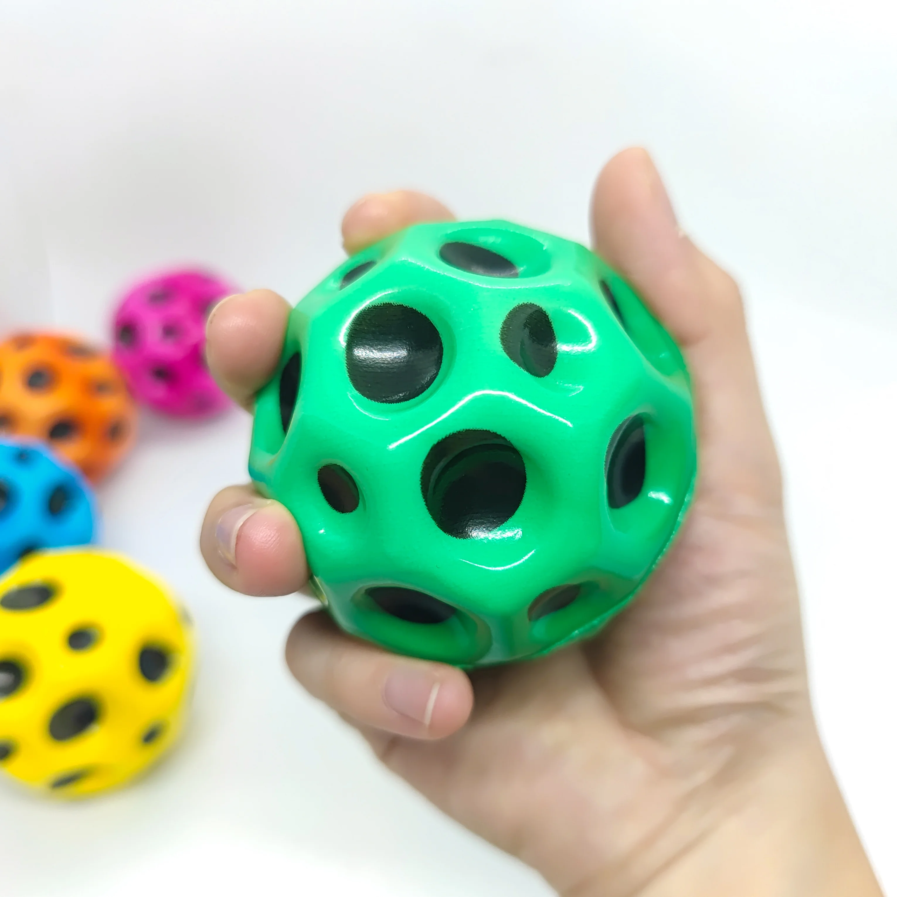 Colorful Space Balls Soft High Bounce Ball Party Favor Rubber Anti-stress Ball Toy For Kids Adult Ergonomic Design