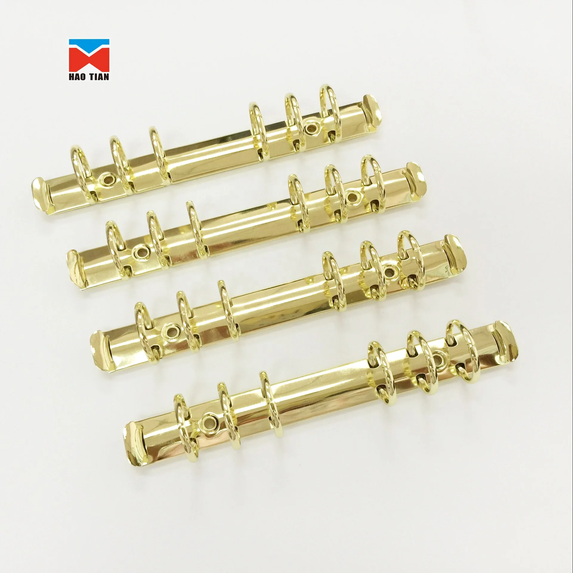 Top selling  gold 6 ring binder clip/loose leaf ring binder/metal ring binder mechanism