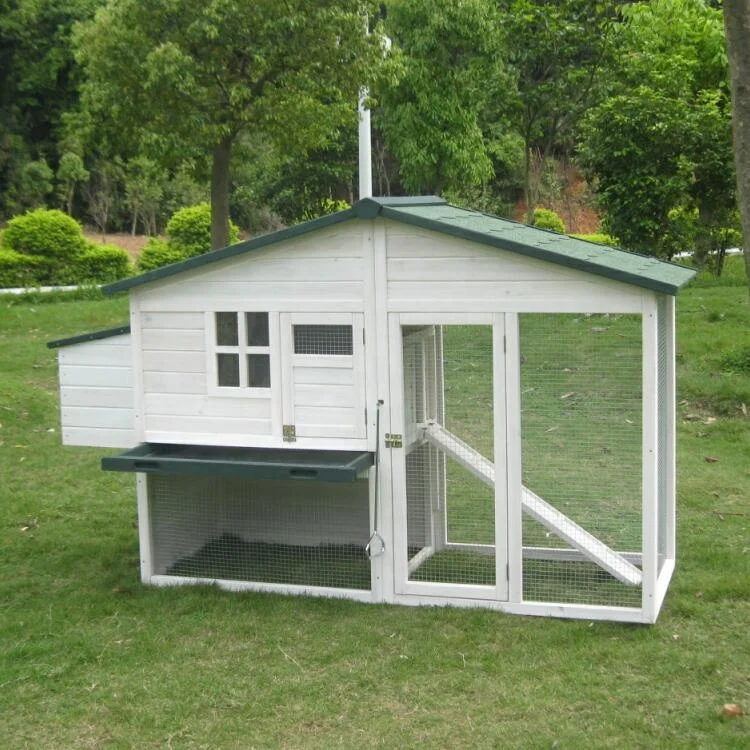 Outdoor large easy clean wooden chicken coop with nesting box