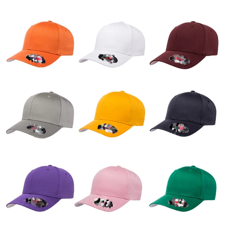 6277 Luxury custom 6 panel structured baseball hat flex fit curved brim gorras stretch fitted hat for men