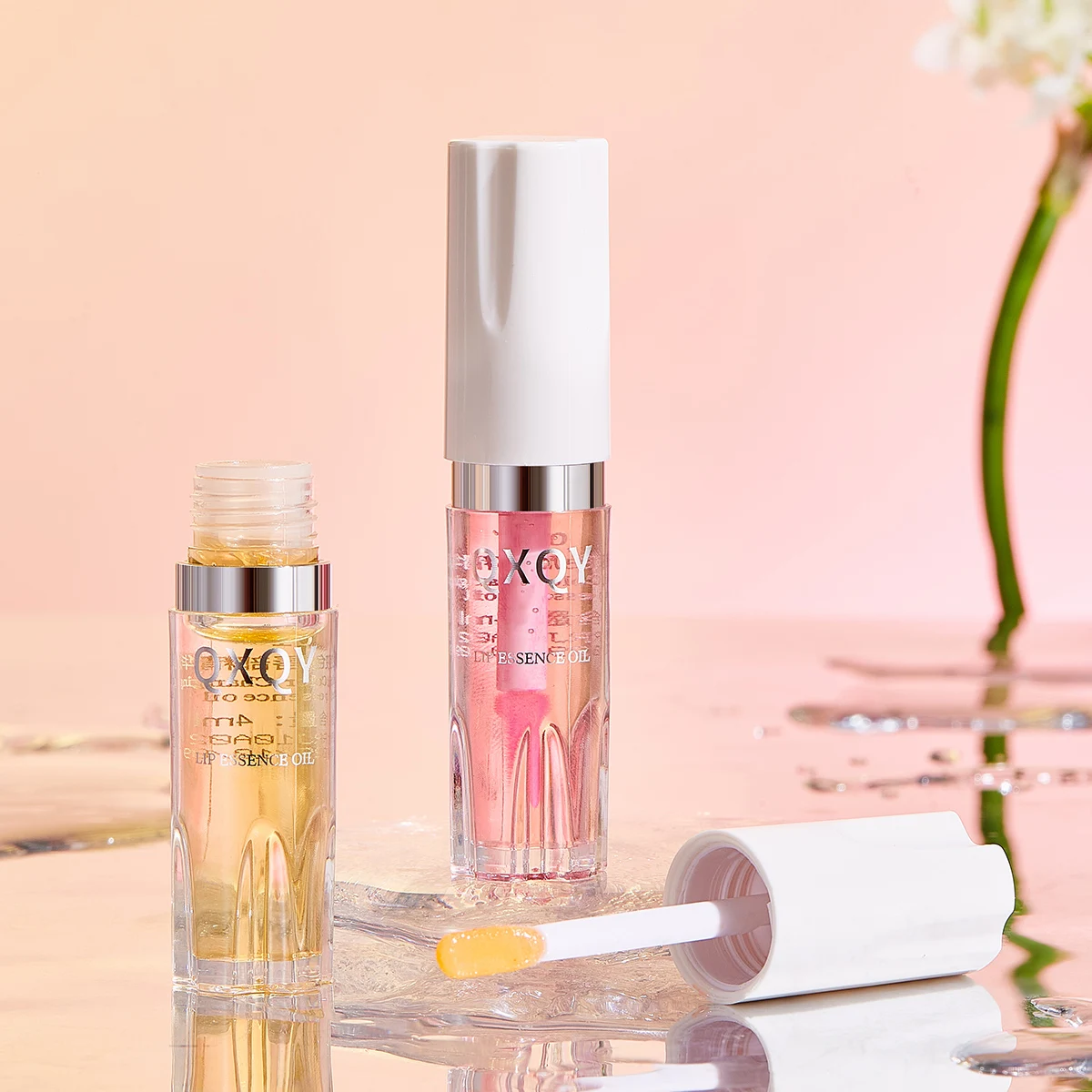 QXQY OEM ODM Wholesale Base Lip Gloss Moisturizing And Glossy Lip Care Layering Light Color Changing Lip Essence Oil