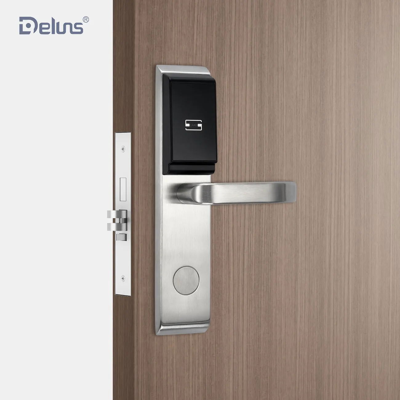Deluns rfid card wifi hotel lock management system used rf electric online smart security door locks for sale