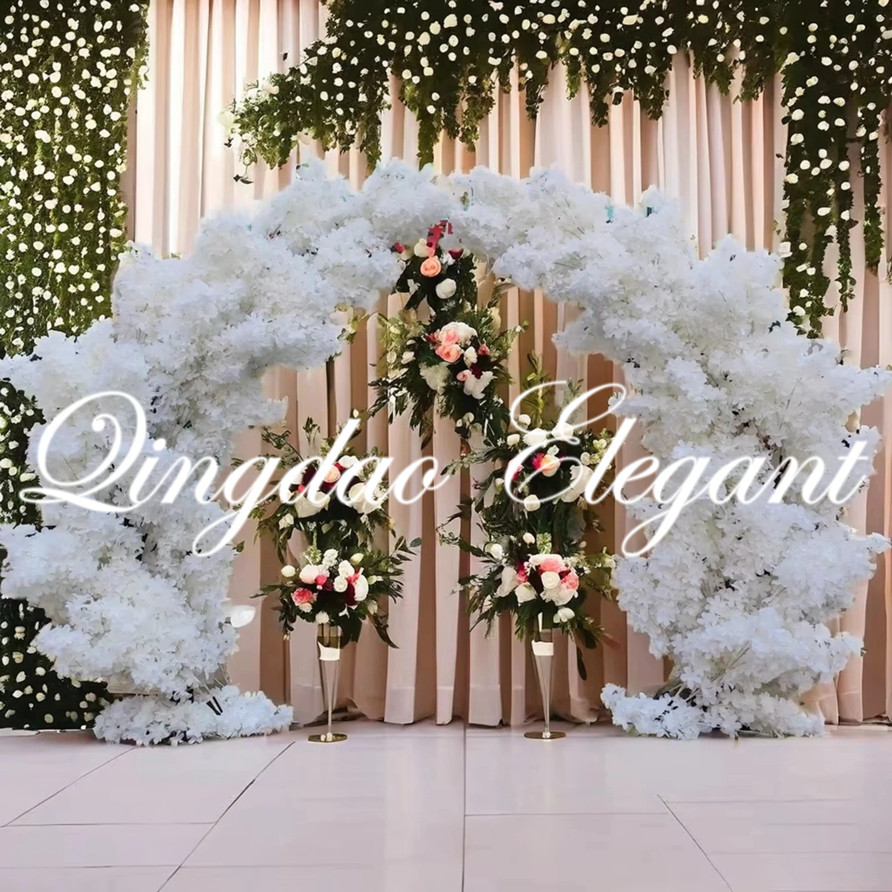 EG-S200 2m 2.5m 3m  8ft Wedding Party Decorative Red White christmas tree arch  Artificial Indoor Cherry Blossom Tree Arches