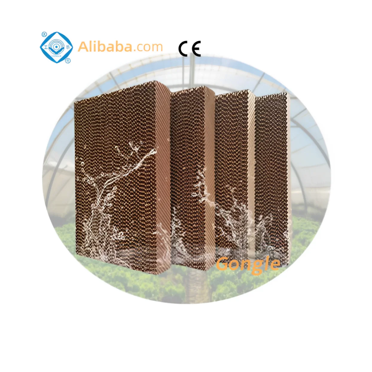 Greenhouse Cooling System Sidewall Honeycomb evaporator cooling pads Agricultural poultry Water cooling pad