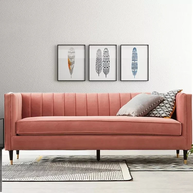 Роскошный дизайнерский итальянский розовый бархатный диван