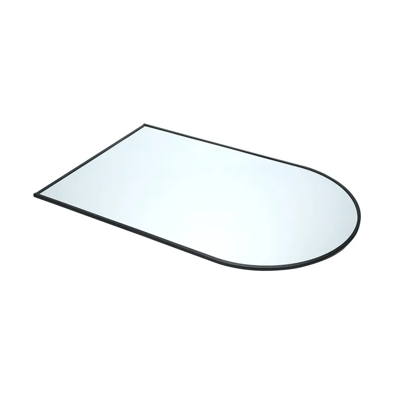 
MOK 2020 Latest design hot sellingStainless steel wall mounted framed black arched mirror 