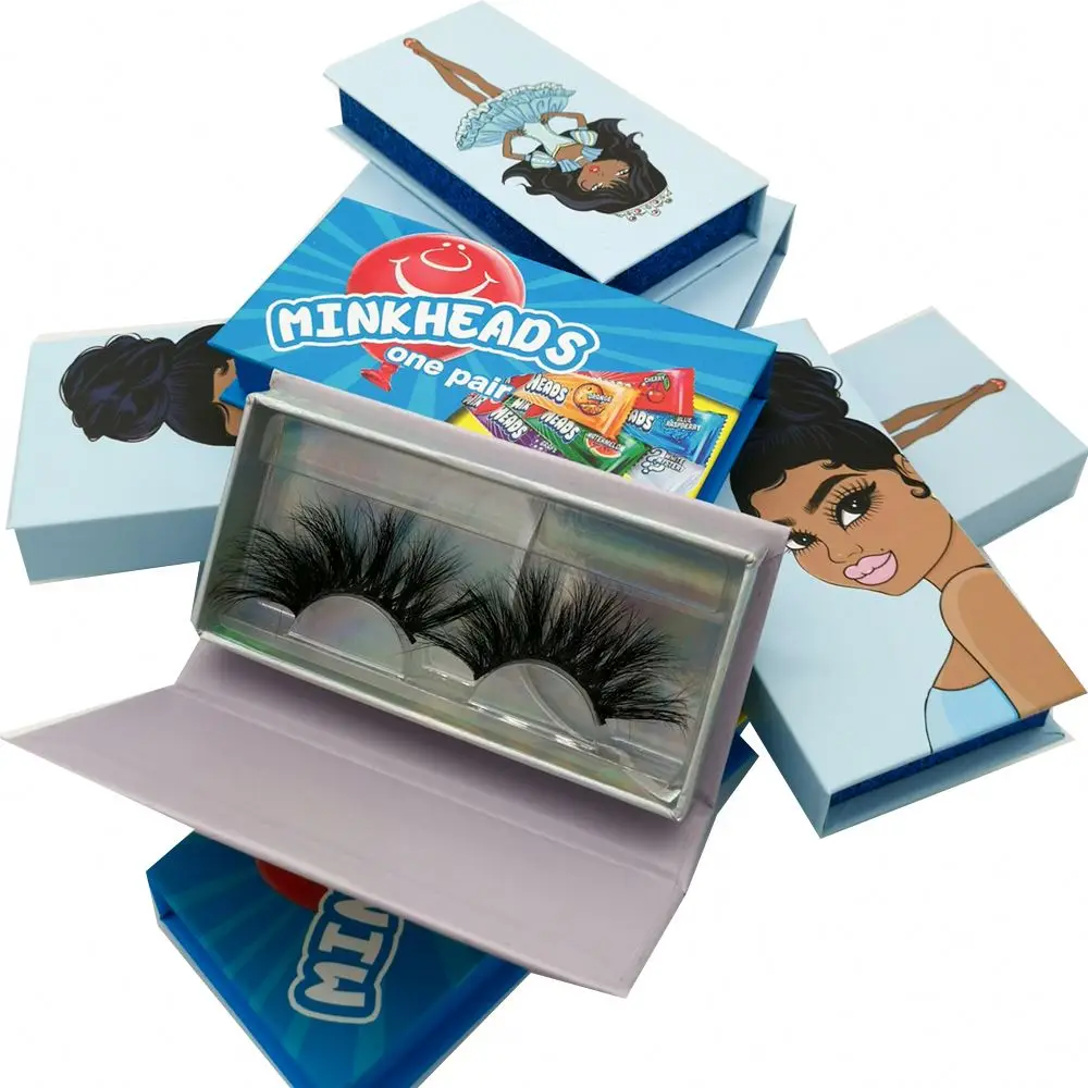 
3D magnetic mirror applicator eyeliner cosmetic kit eyelash bulk premium OEM Faux mink false eyelashes 