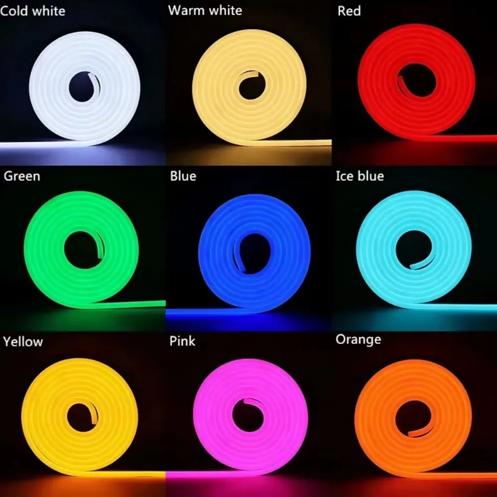 5*11mm 5*12mm 6 * 12MM Neon LED Flexible Aquarium Lighting Belt 12V 24V Signs Lights Waterproof Soft LED Flex Neon Light