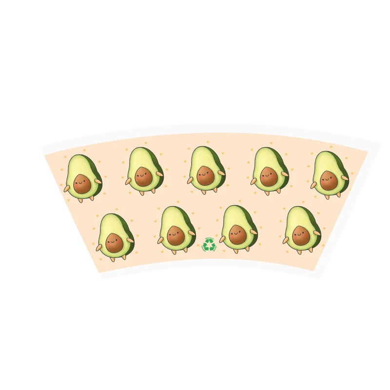 Food Grade Disposable Coffee Paper Cup Fans With Customized Logo