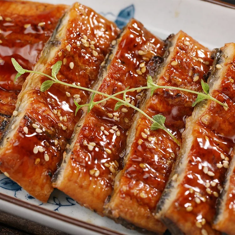 High Quality Frozen Roasted Eel Unagi Kabayaki Roasted Fillet Cut Sause 5-7%