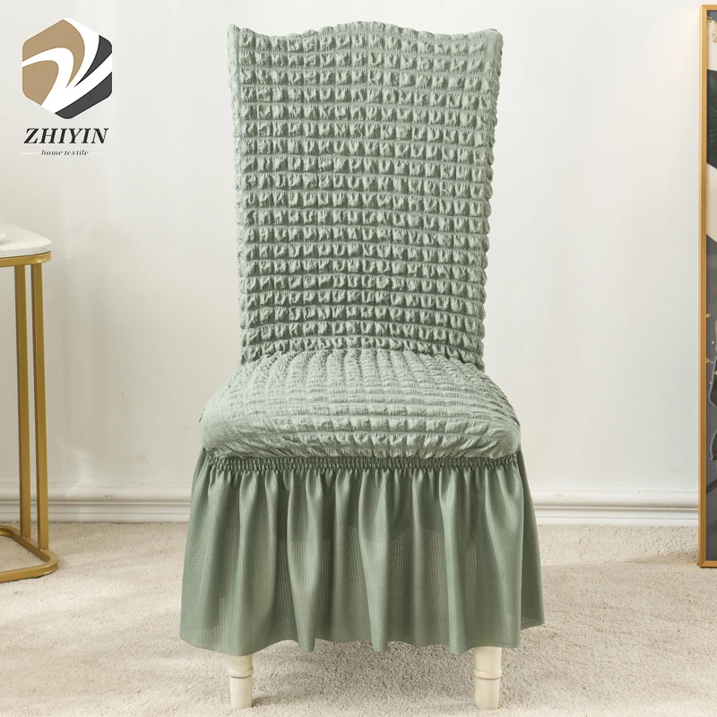
Ready goods polyester spandex fabric luxury chair cover wholesale 