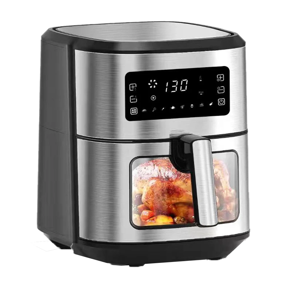 5.5L stainless steel cover digital screen air fryer Mini Hot air fryer New style without oil