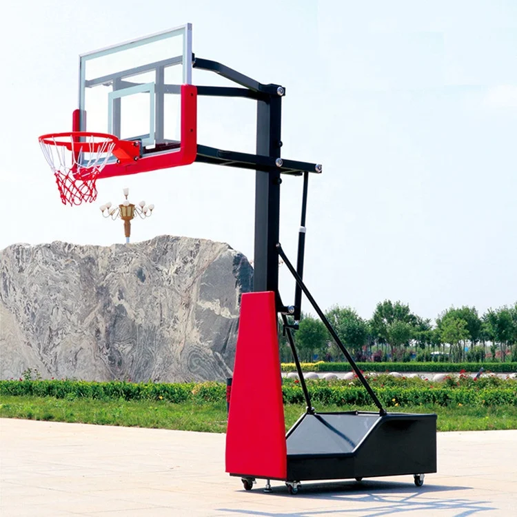 Height adjustable outdoor adjustable portable basketball hoop stand 10 feet basketball court body with stand