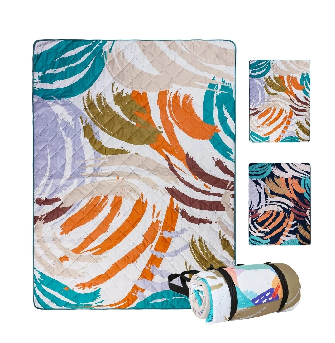 Top-selling Large Outdoor Picnic Blanket Waterproof Soft Foldable Sand free Sand-proof Beach Blanket