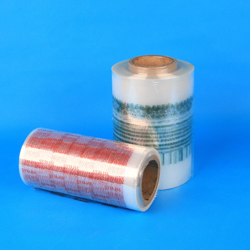 Hot sale 15 mic printed polyolefin pof shrink film roll plastic film