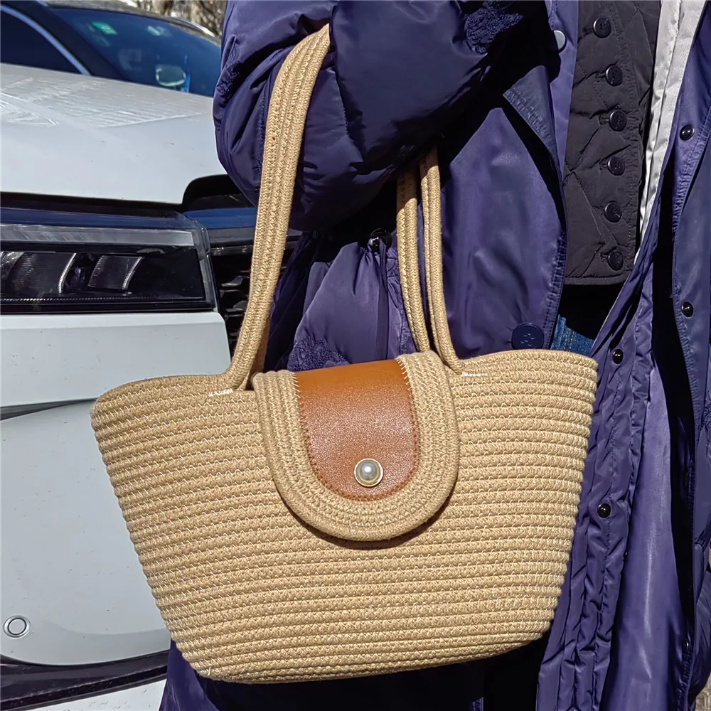 Summer beach embroidery straw tote bag straw bag straw beach bag for women