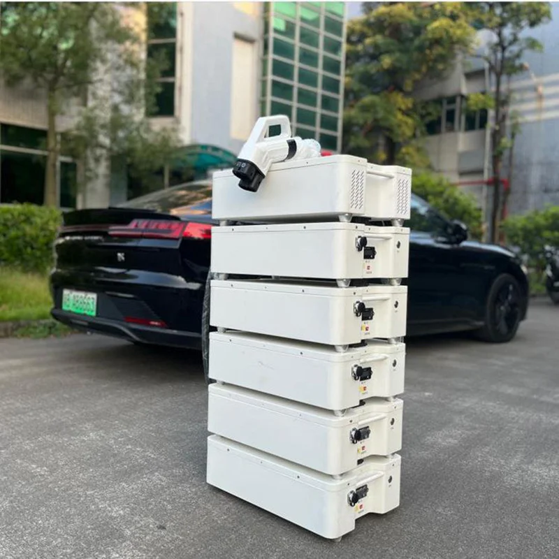 home storage power supply stack storage battery mobile emergency rescue ev portable dc battery 20kw ev charging station