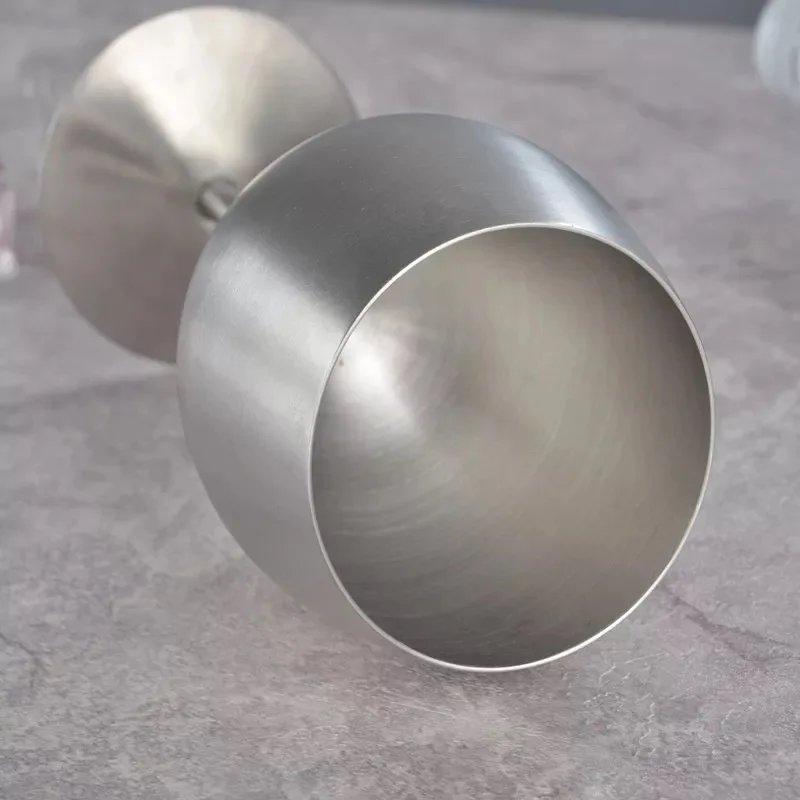 cocktail silver copper plated custom logo champion metal stainless steel goblet wine glass