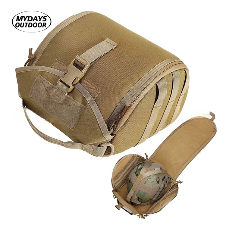 Mydays Outdoor Portable Lightweight Sports Motorcycle Cycling Outdoor Tactical MOLLE Helmet Storage Bag with Carrying Handle