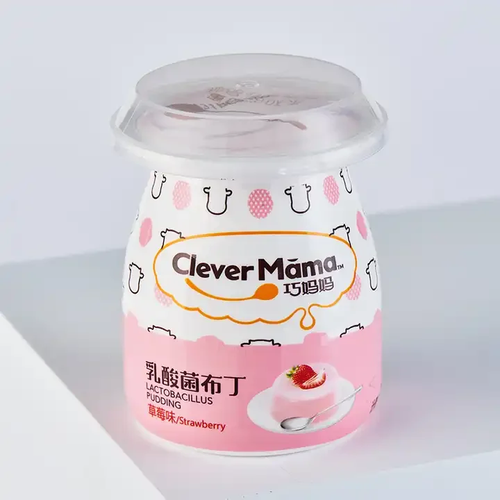 Clever Mama 118g Healthy Milk Snacks Instant Yogurt Fruit Konjac Lactobacillus Strawberry Jelly Pudding