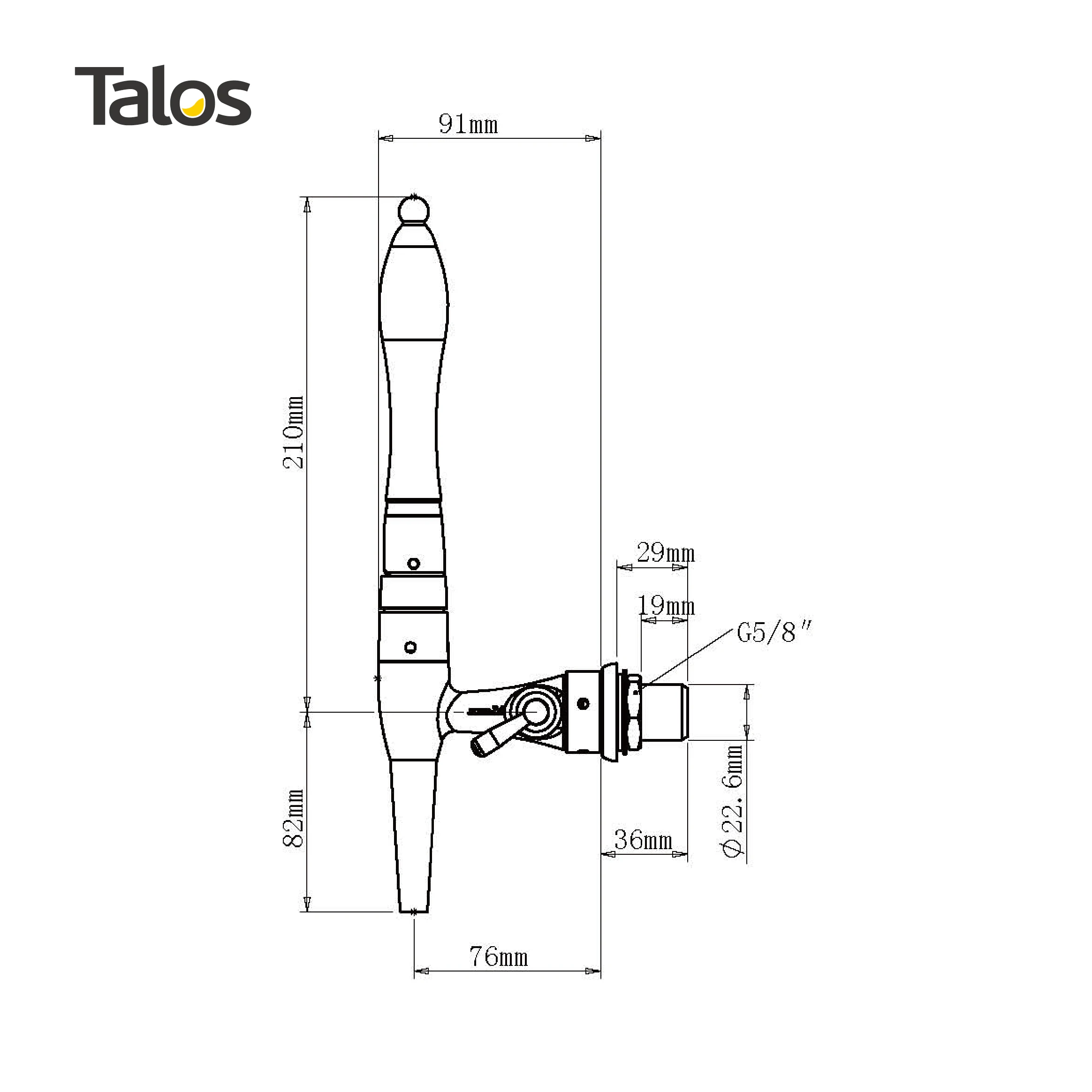 TALOS High Grade stout tap beer dispenser tap nitro coffee tap