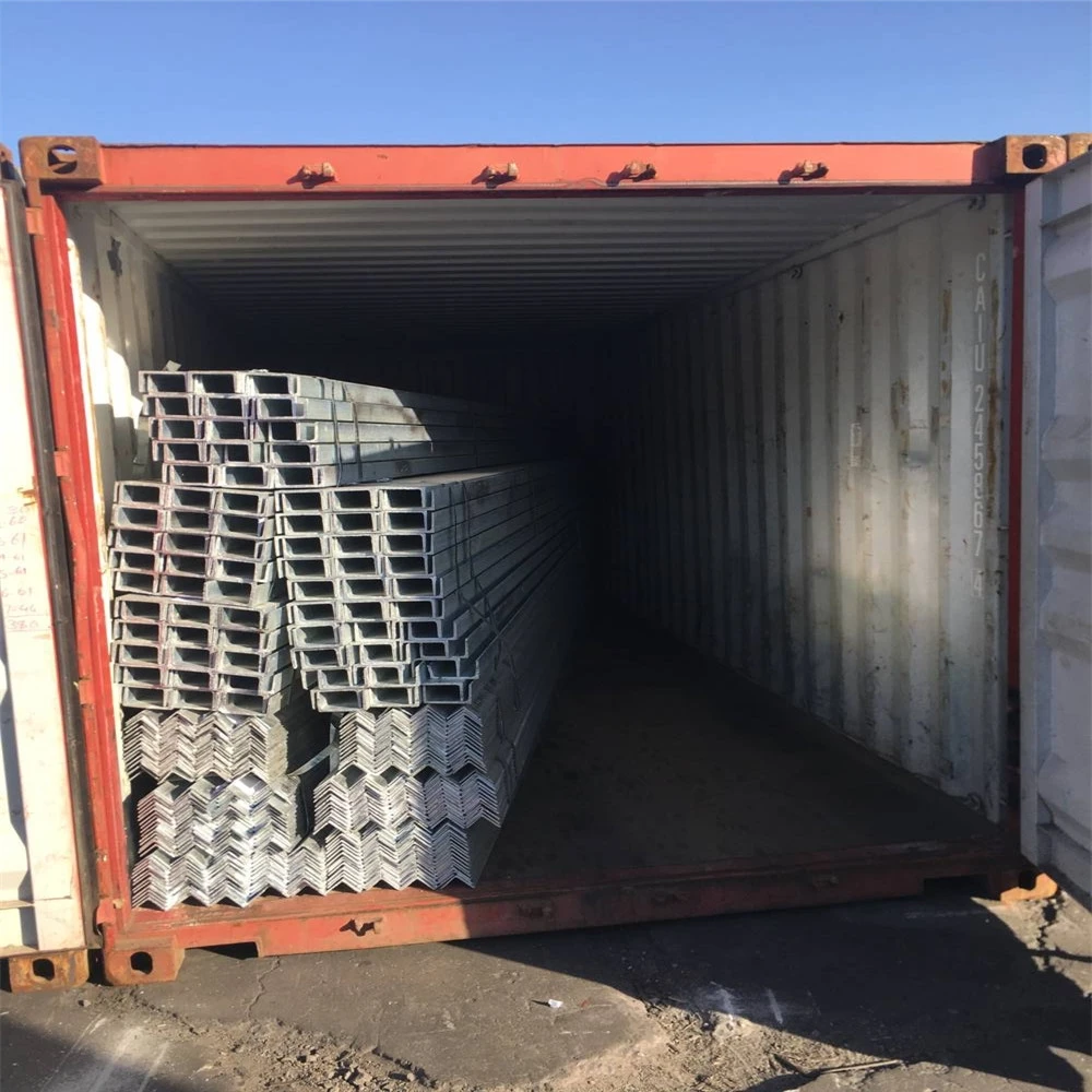 Steel flat angle channel bar with holes for bracket