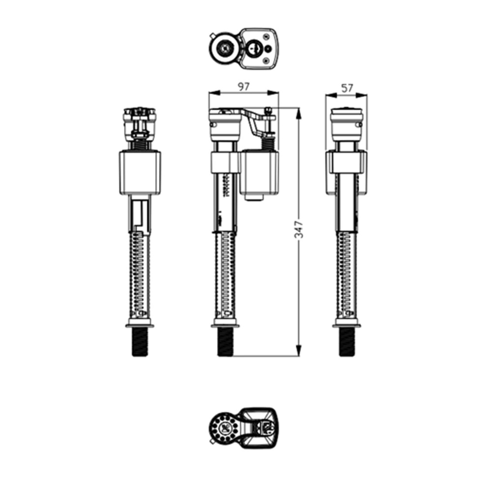 New Toilet Tank Repair Kit Fill Valve Flapper Adjustable valve