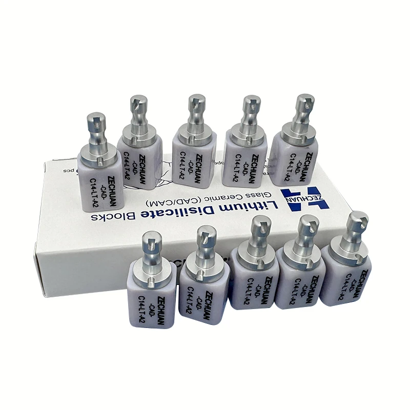 ZeChuan lithium disilicate microcrystalline glass CAD/CAM scanning cutting for dental chair side dentures