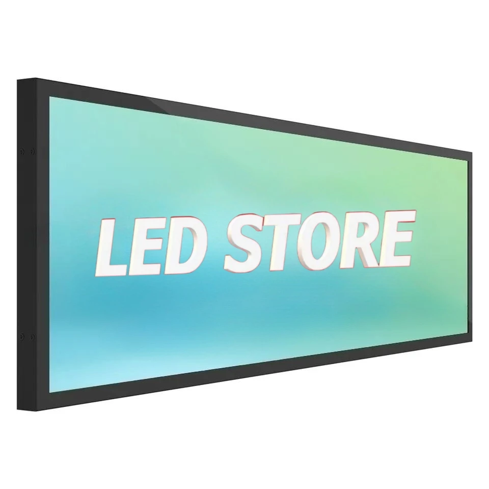 LCD Strip Electronic Shelf Display Lcd Screen USB Media Network Player LCD Advertising Screen Stretch Bar SDK Indoor TV 3s 16:9