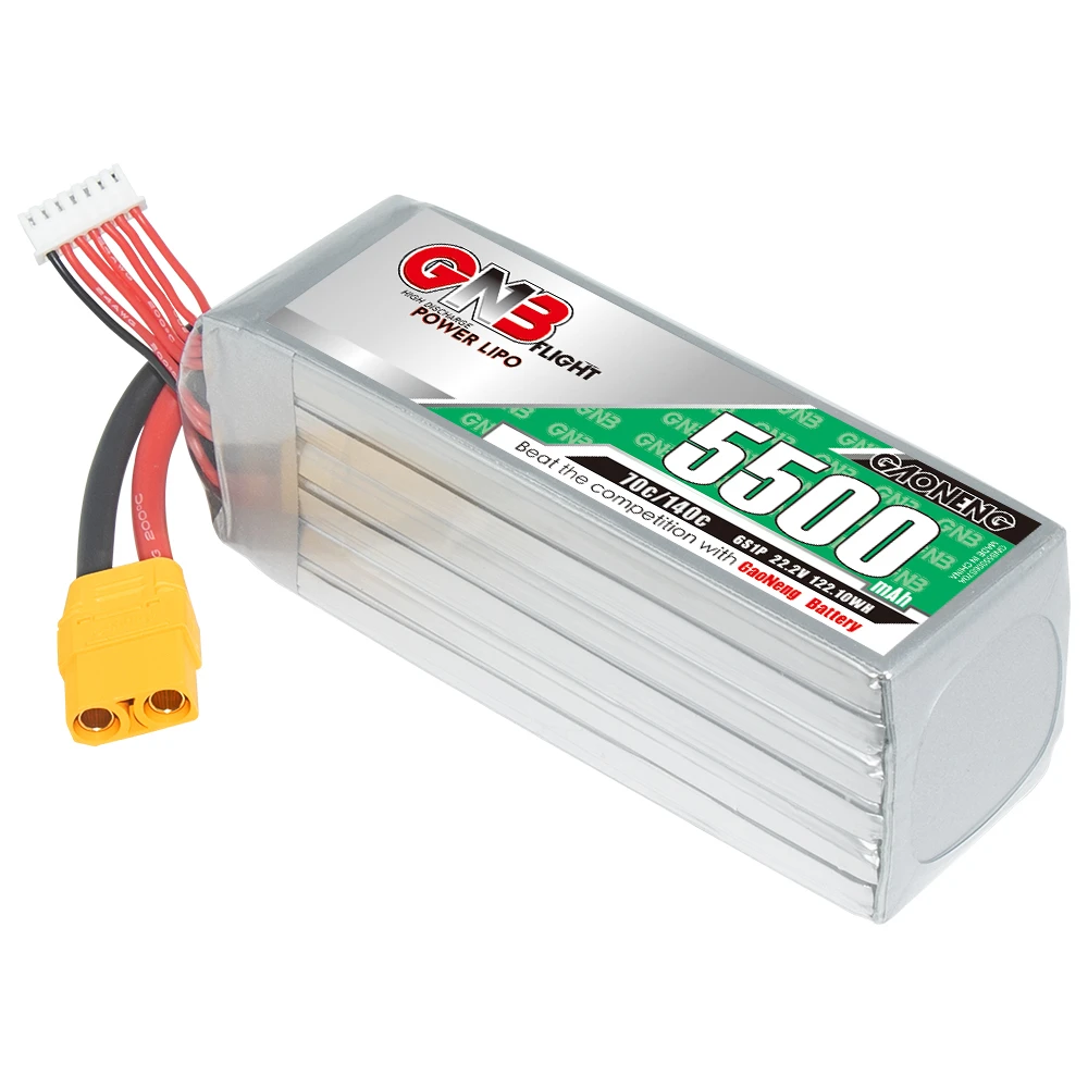 GNB GAONENG 5500mah 6S 22.2V 70C 140C XT90 RC Air Drone LiPo battery High Discharge C rating Performance helicopter